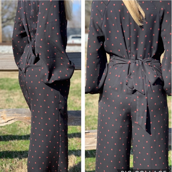 MAISON JULES Wide-Leg Jumpsuit Printed Ladybug 2 - Picture 2 of 6